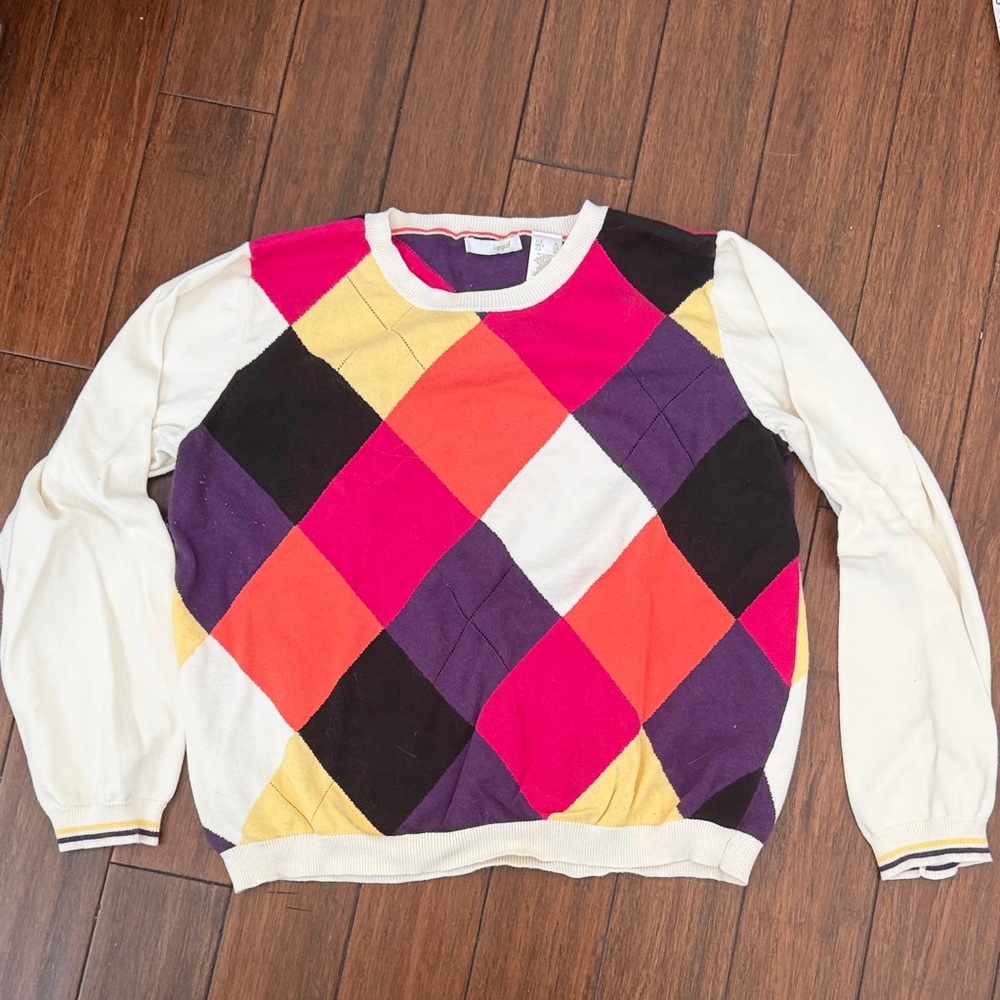 Vibrant Argyle Women's Sweater